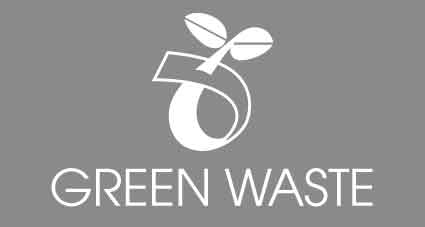 Green Waste Grey Background Bin Sticker - New Signs