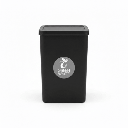 Green Waste Grey Background Circle Bin Sticker - New Signs