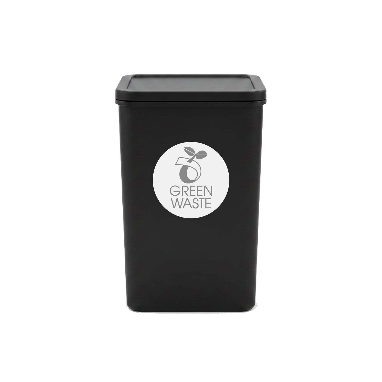 Green Waste Grey Circle Bin Sticker - New Signs
