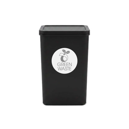 Green Waste Grey Circle Bin Sticker - New Signs