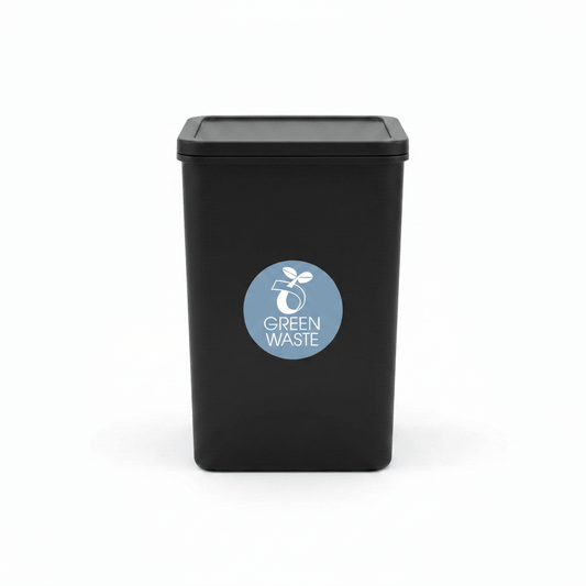 Green Waste Ocean Background Circle Bin Sticker - New Signs