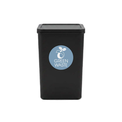 Green Waste Ocean Background Circle Bin Sticker - New Signs