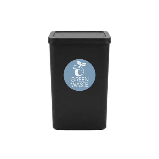 Green Waste Ocean Background Circle Bin Sticker - New Signs