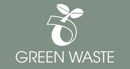 Green Waste Sage Background Bin Sticker - New Signs