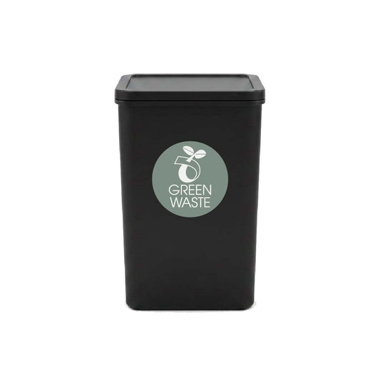 Green Waste Sage Background Circle Bin Sticker - New Signs