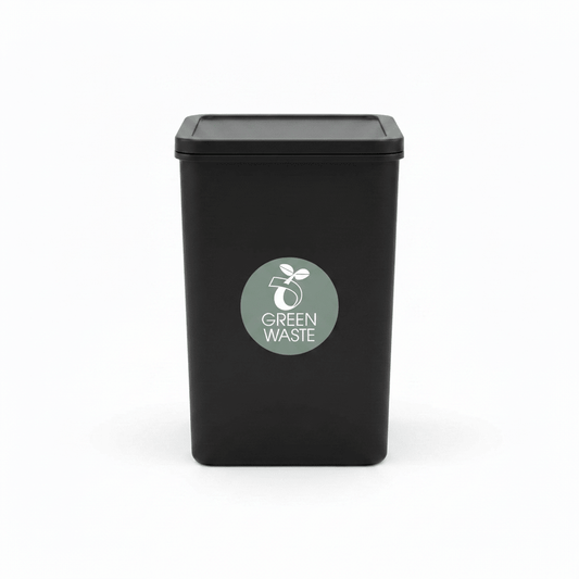 Green Waste Sage Background Circle Bin Sticker - New Signs