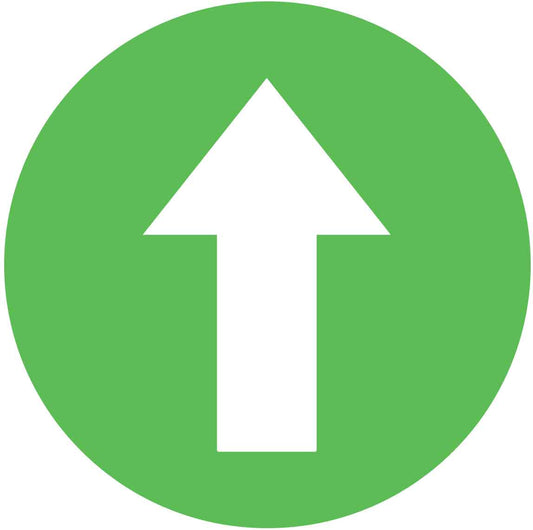 Green & White Directional Arrow Floor Sticker - Anti Slip - New Signs