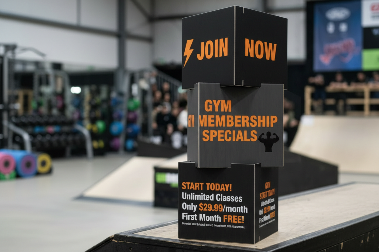 Custom Stackable Corflute Cubes