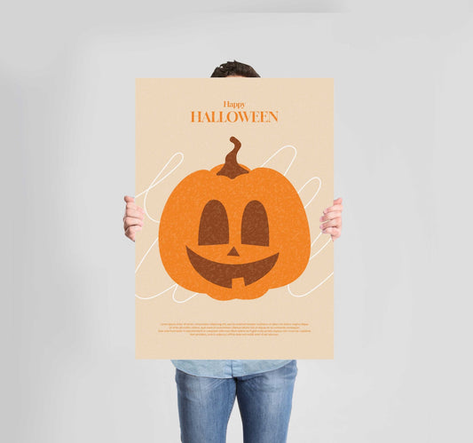 Halloween Pumpkin Poster Wall Art Prints - New Signs