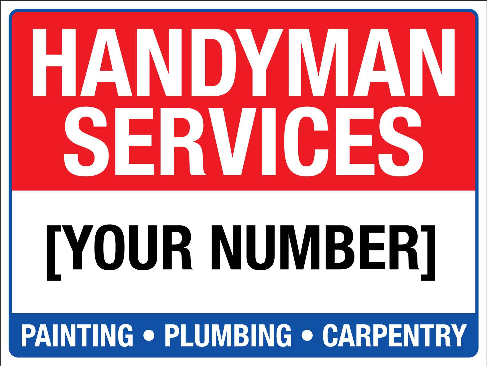 Handyman Services Sign - New Signs