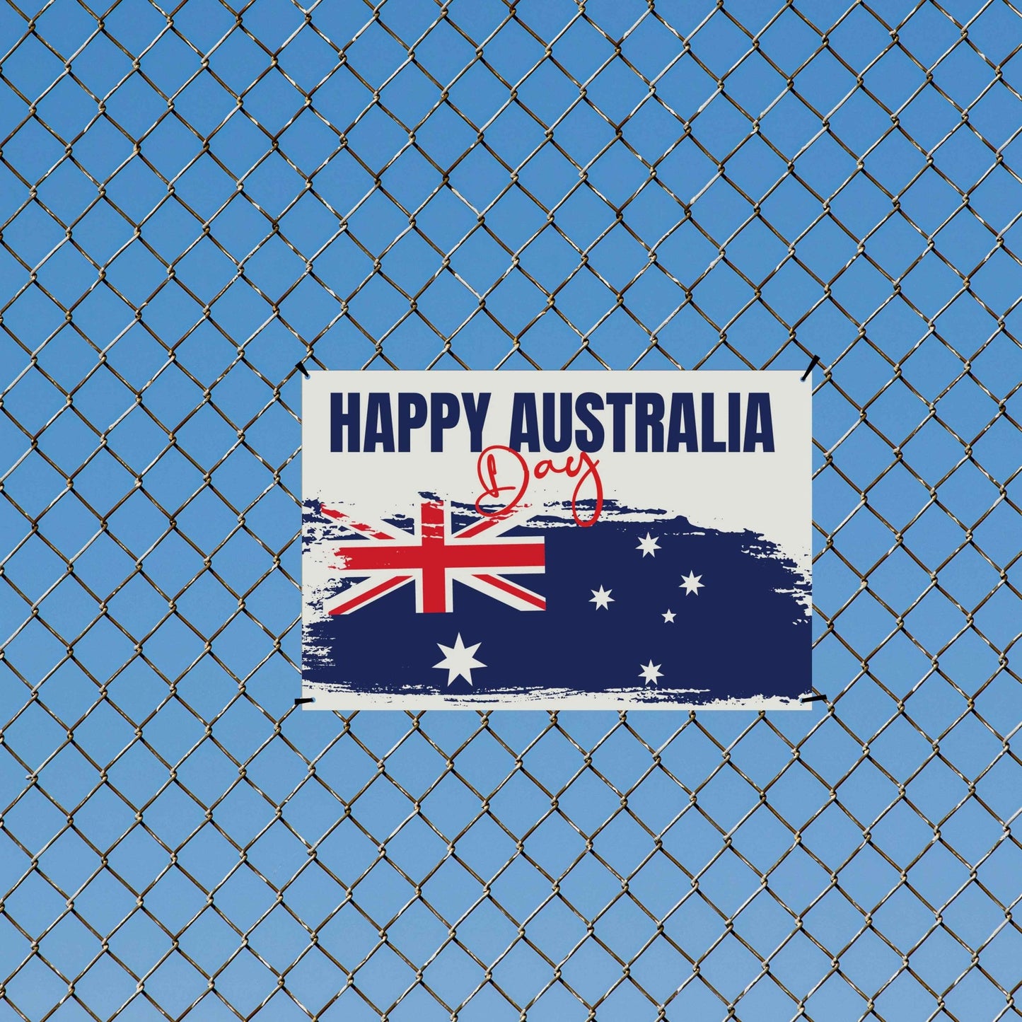 Happy Australia Day White Sign - New Signs