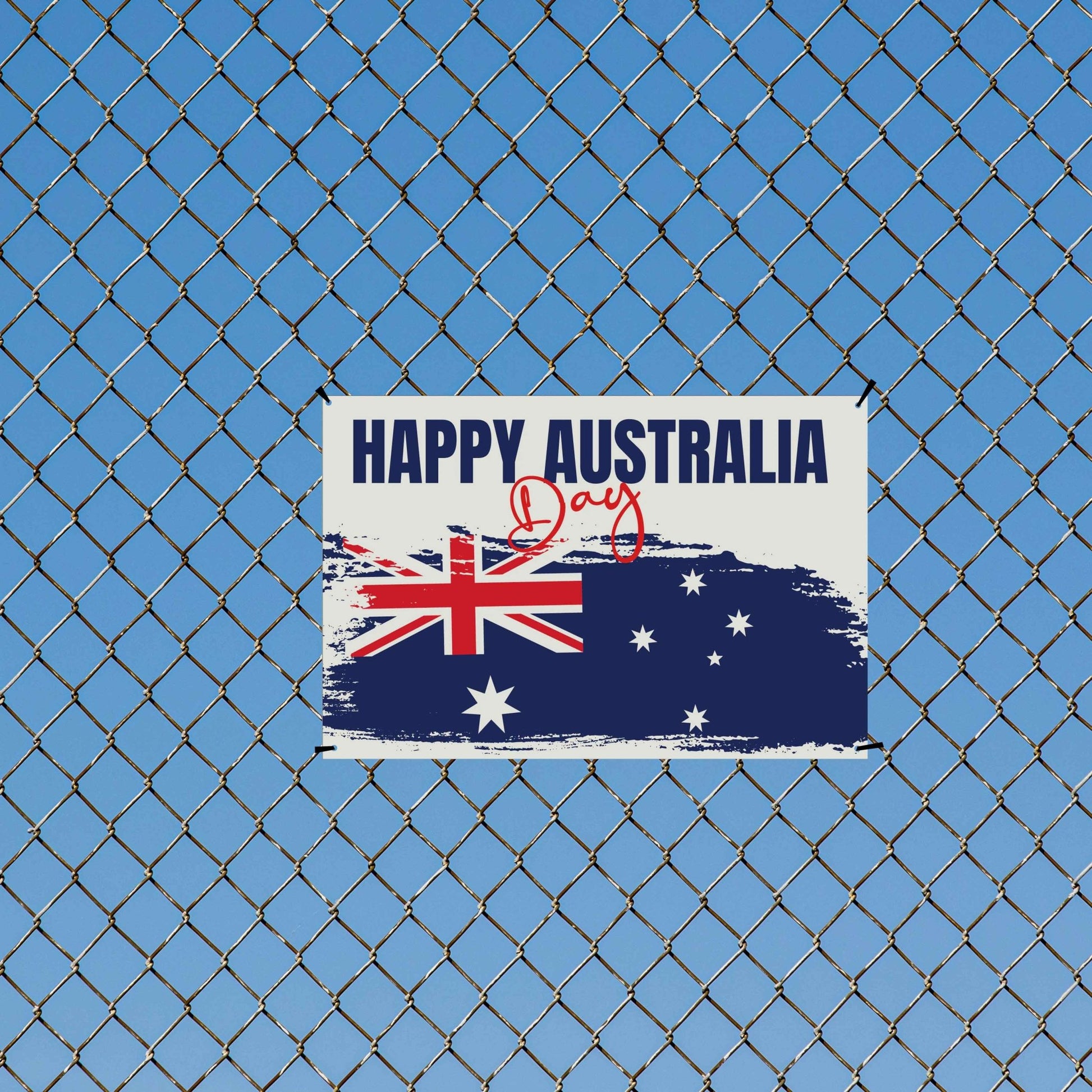 Happy Australia Day White Sign - New Signs