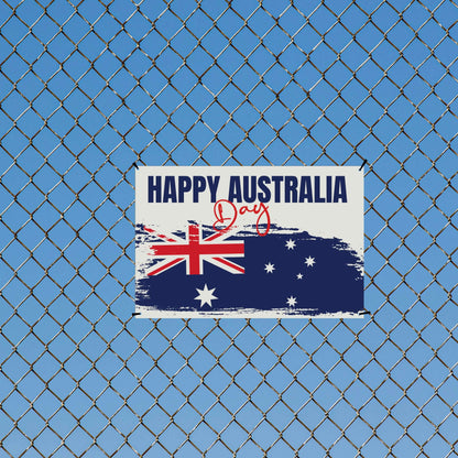 Happy Australia Day White Sign - New Signs
