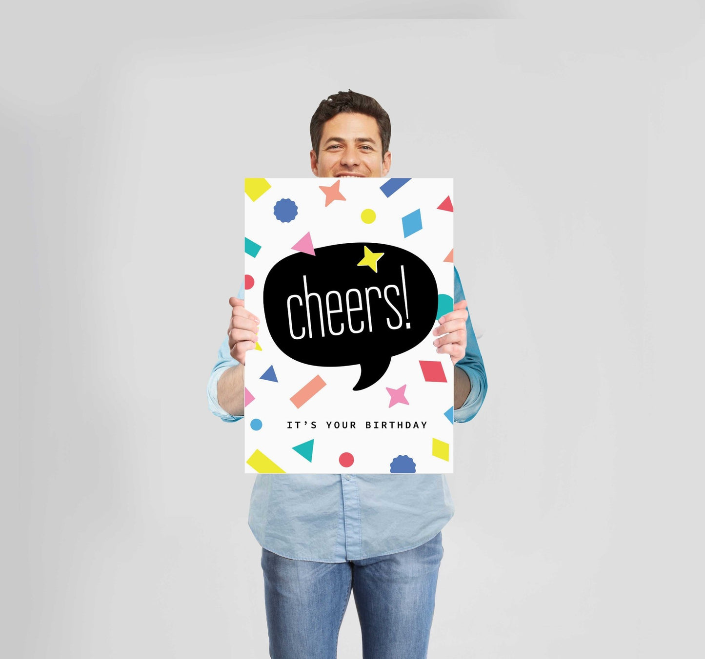 Happy Birthday Cheers Poster Wall Art Prints - New Signs