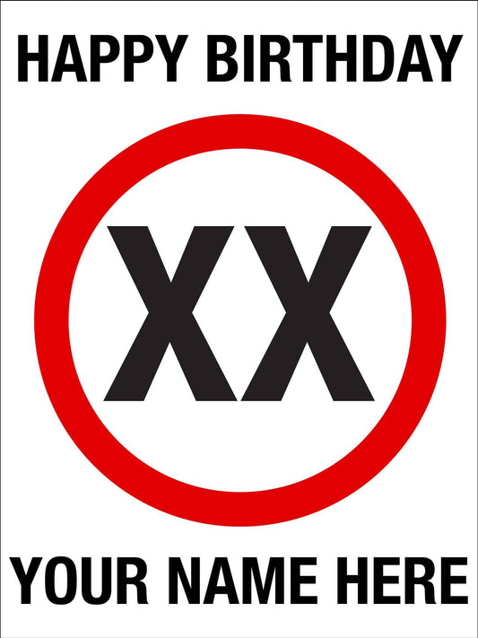 Happy Birthday Custom Speed Sign - New Signs