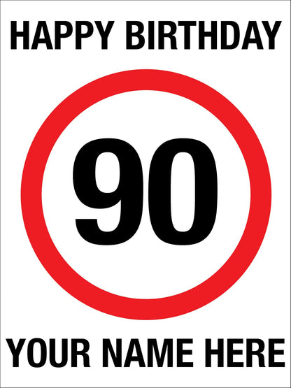Happy Birthday Custom Speed Sign - New Signs