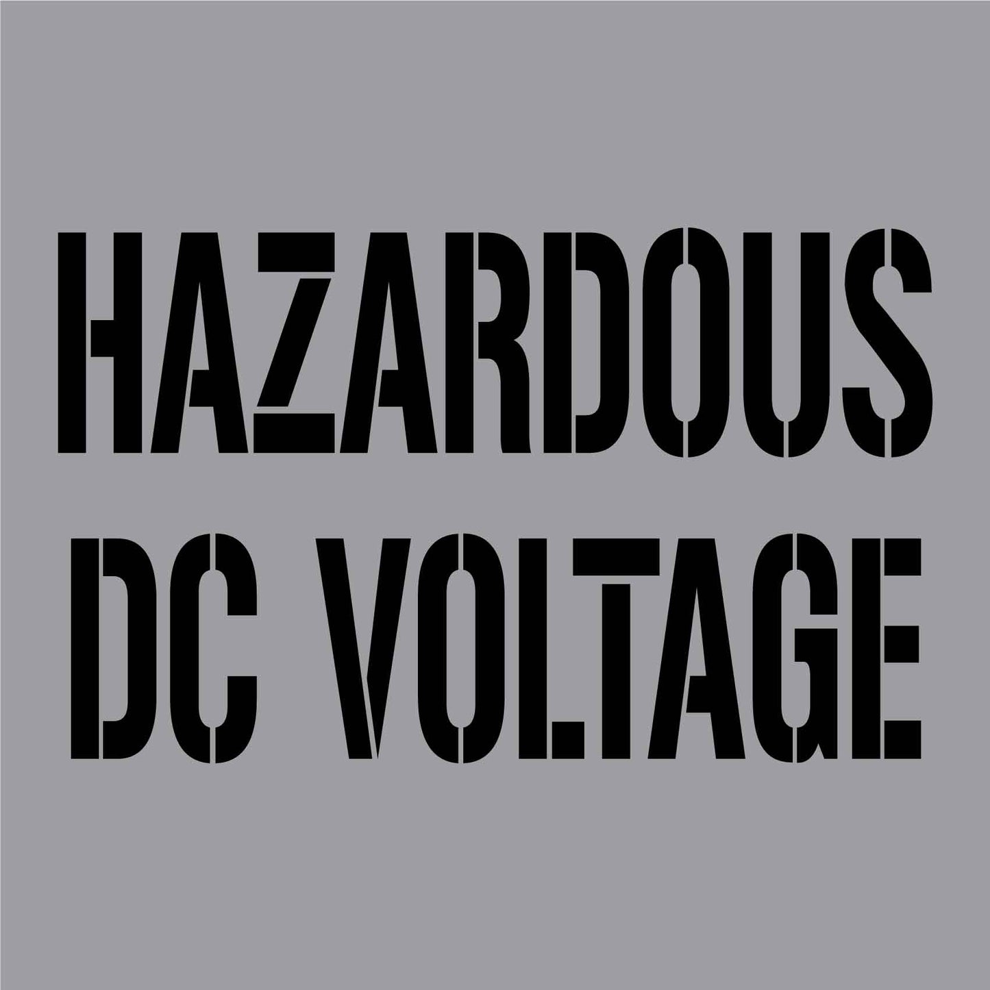 Hazardous DC Voltage - Aluminium Composite Stencil - New Signs