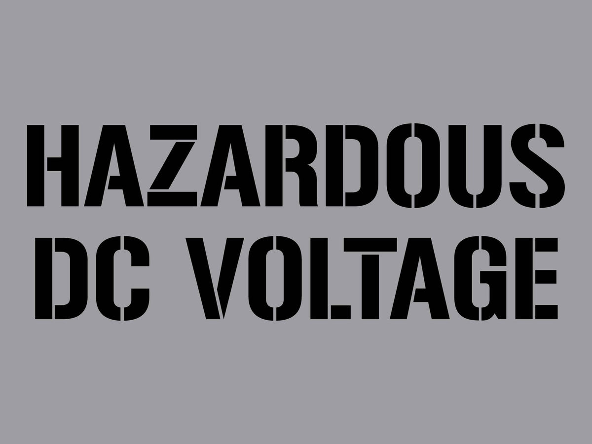 Hazardous DC Voltage - Aluminium Composite Stencil – New Signs