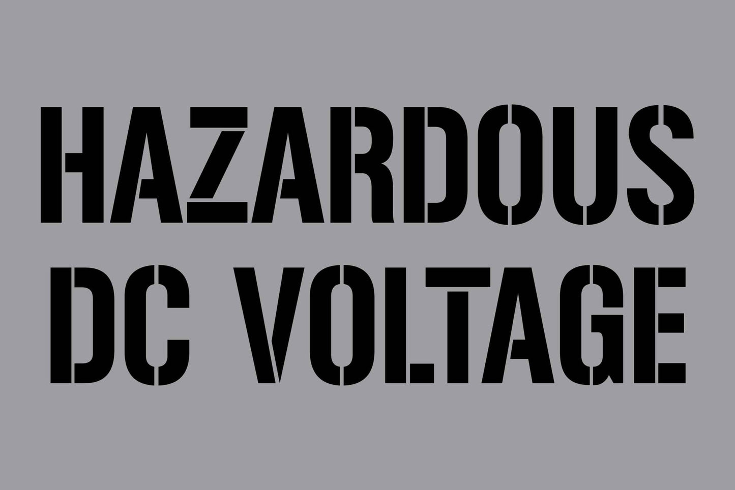 Hazardous DC Voltage - Aluminium Composite Stencil - New Signs