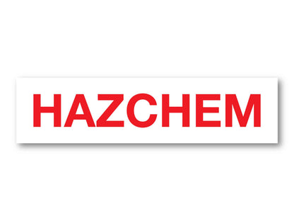 Hazchem 600mm x 150mm Sign - New Signs