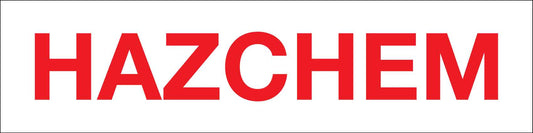 Hazchem 600mm x 150mm Sign - New Signs