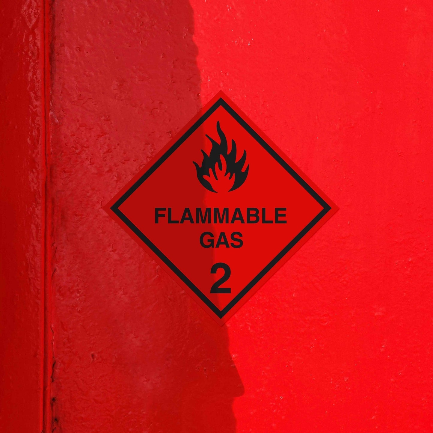 Hazchem CLASS 2 - FLAMMABLE GAS - BLACK - Sticker - New Signs