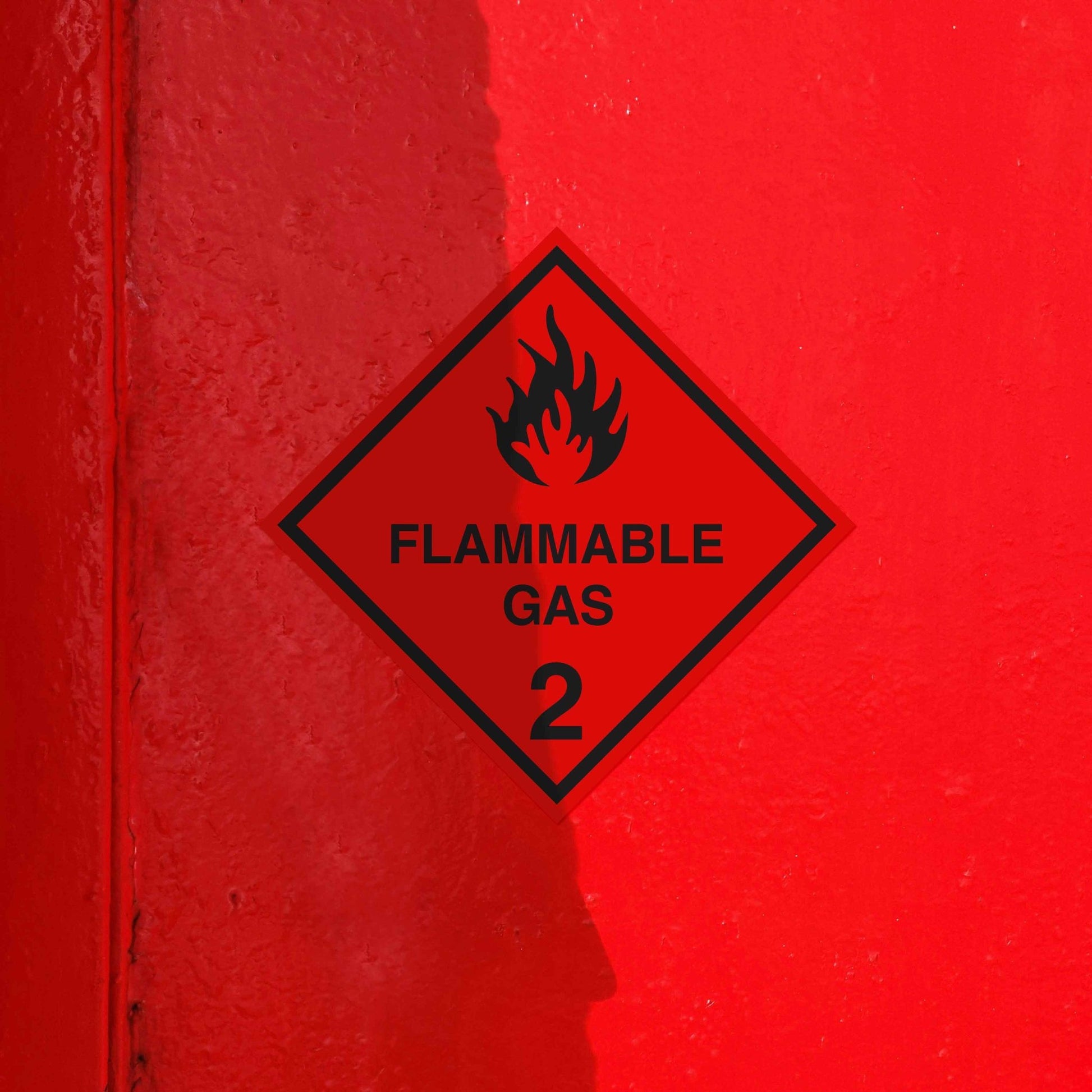 Hazchem CLASS 2 - FLAMMABLE GAS - BLACK - Sticker - New Signs