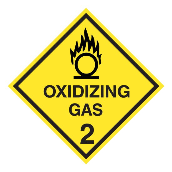 Hazchem CLASS 2 - OXIDIZING GAS - Sticker – New Signs