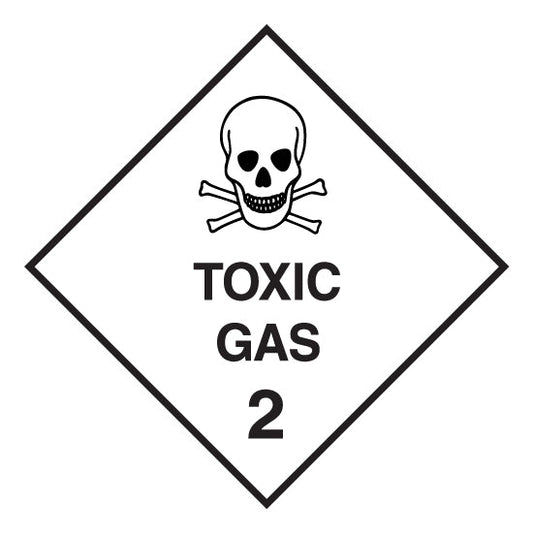 Hazchem CLASS 2 - TOXIC GAS 2 - Sticker - New Signs