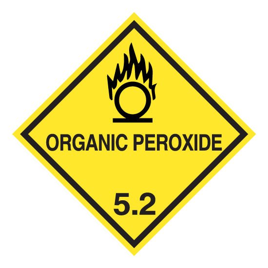 Hazchem CLASS 5 - ORGANIC PEROXIDE 5.2 - Sticker - New Signs