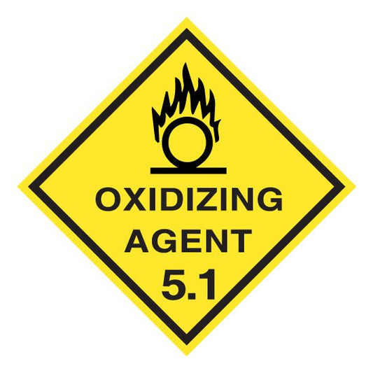 Hazchem CLASS 5 - OXIDIZING AGENT 5.1 - Sticker - New Signs