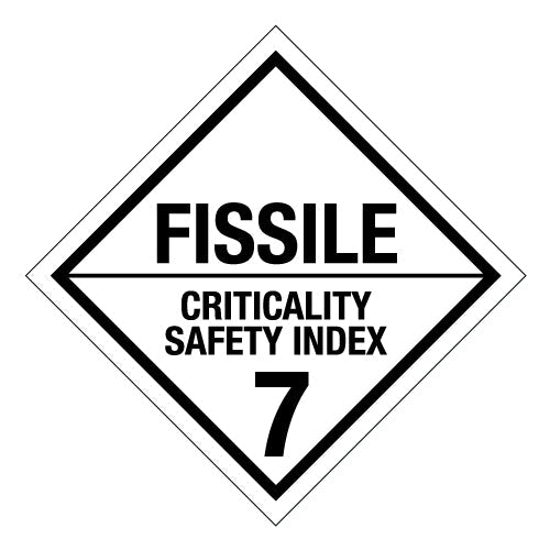 Hazchem CLASS 7 - Fissile - Sticker - New Signs