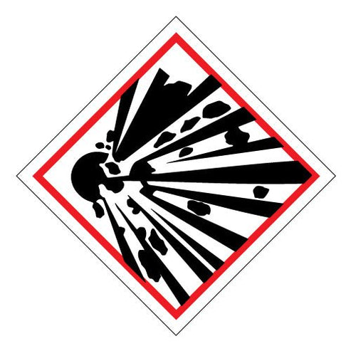 Hazchem Exploding Bomb - Sticker – New Signs