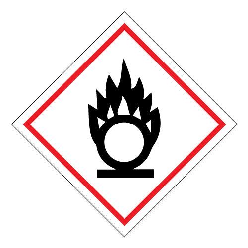 Hazchem Flame Over Circle - Sticker - New Signs