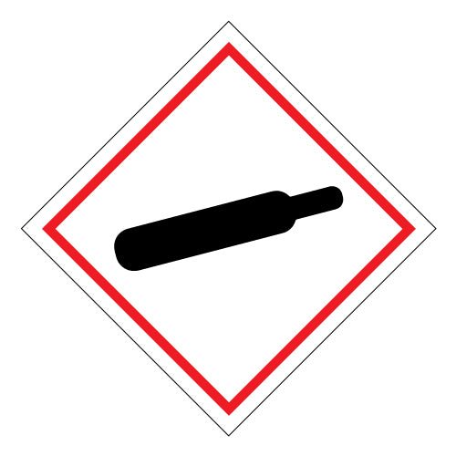 Hazchem Gas Cylinder - Sticker - New Signs