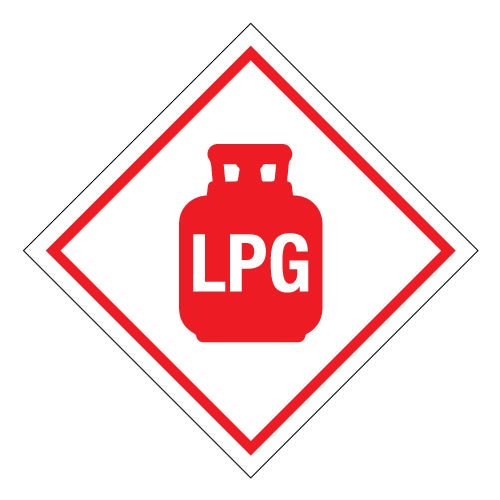Hazchem LPG - Sticker - New Signs