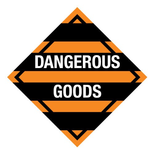 Hazchem MIXED CLASS DANGEROUS GOODS Black - Sticker - New Signs