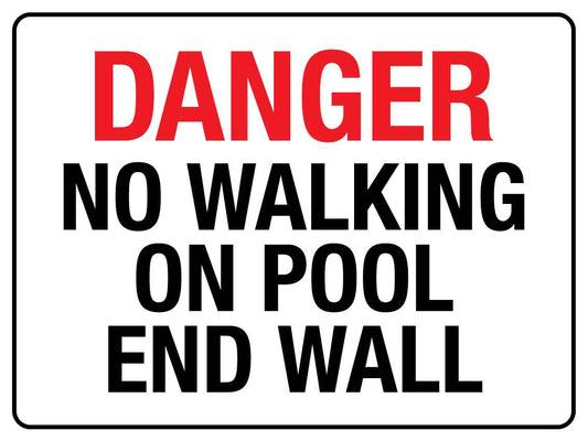 HGK Danger No Walking On Pool 400mm x 300mm - New Signs