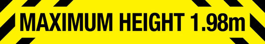 HGK Max Height 1.98m 900mm x 150mm Yellow - New Signs