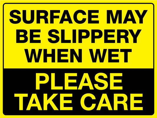 HGK Slippery When Wet 450mm x 600mm - New Signs