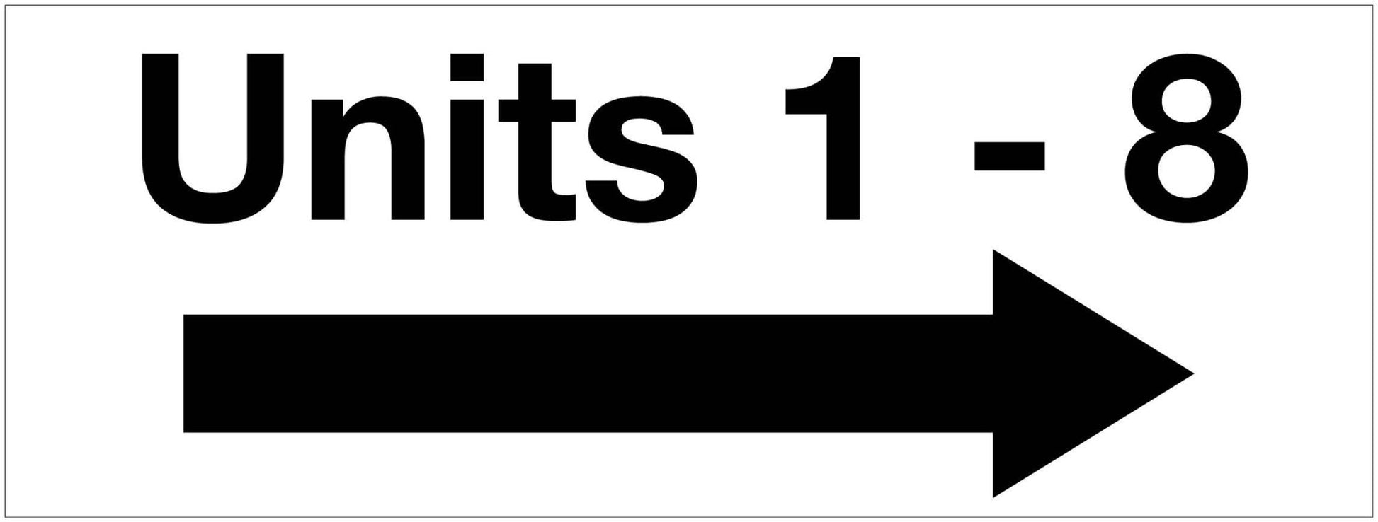HGK Units 1 - 8 Sign 800mm x 300mm - New Signs