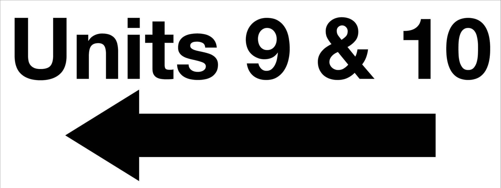 HGK Units 9 & 10 Sign 800mm x 300mm - New Signs