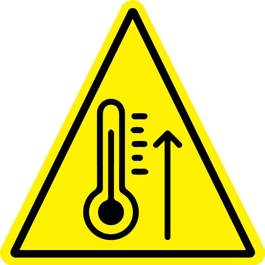 High Temperature (Triangle) Decal - New Signs