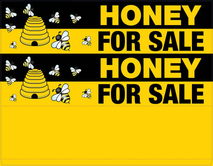 Honey For Sale - Landscape Corflute Toblerone Signs - New Signs