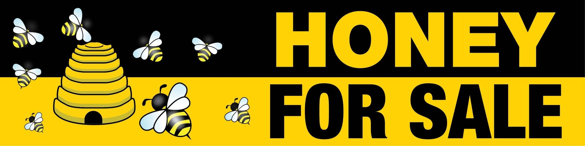 Honey For Sale - Landscape Corflute Toblerone Signs - New Signs