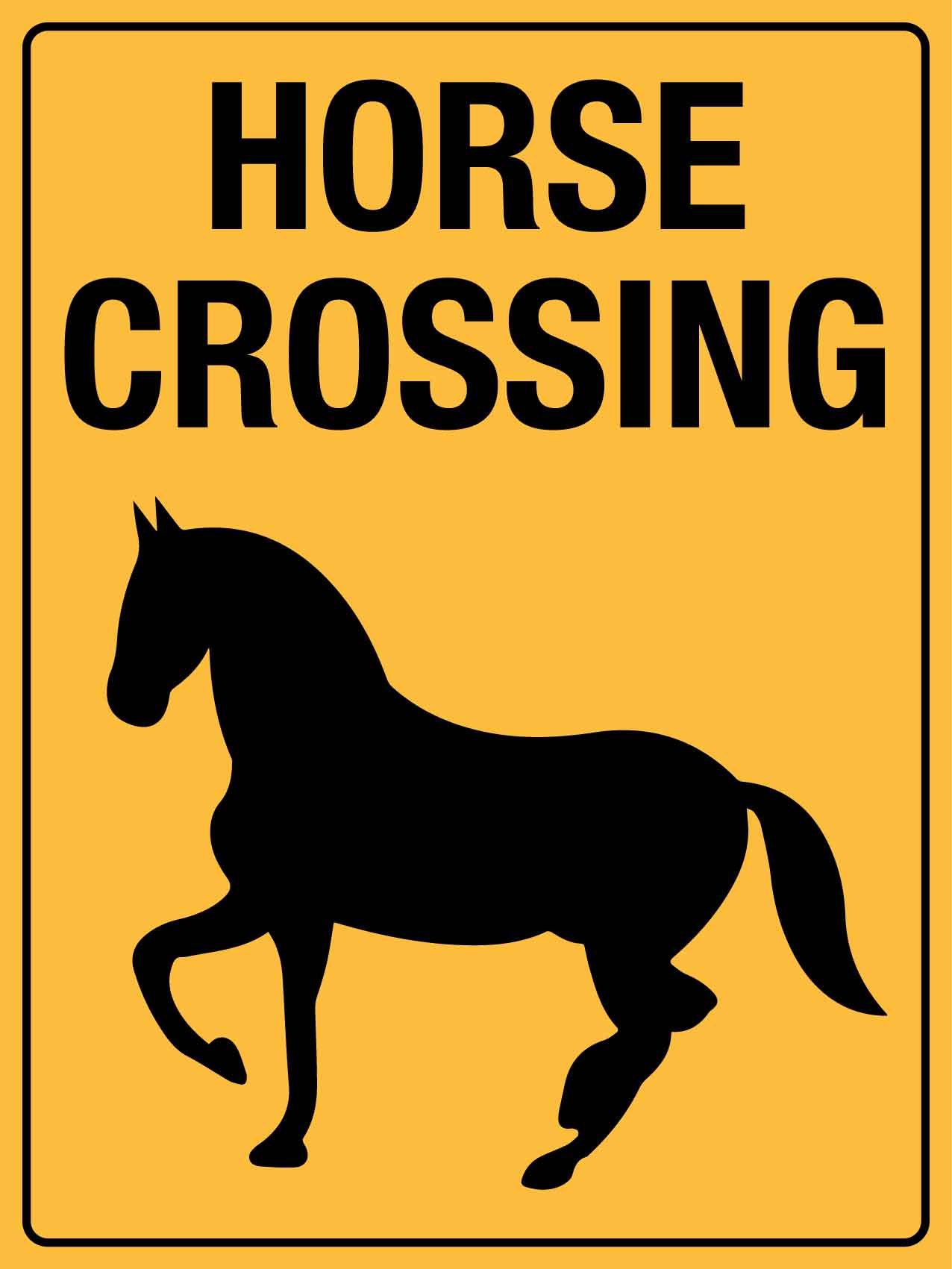 Horse Crossing Sign - New Signs