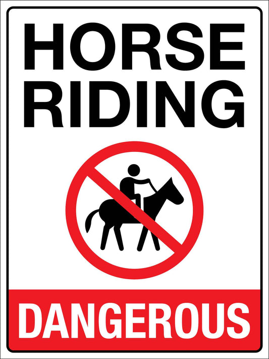 Horse Riding Dangerous Sign - New Signs