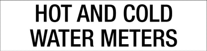 Hot and Cold Water Meter - Statutory Sign - New Signs