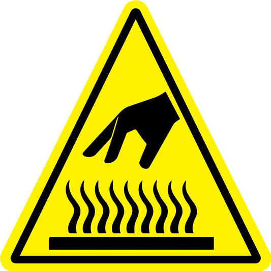 Hot Surface (Triangle) Decal - New Signs