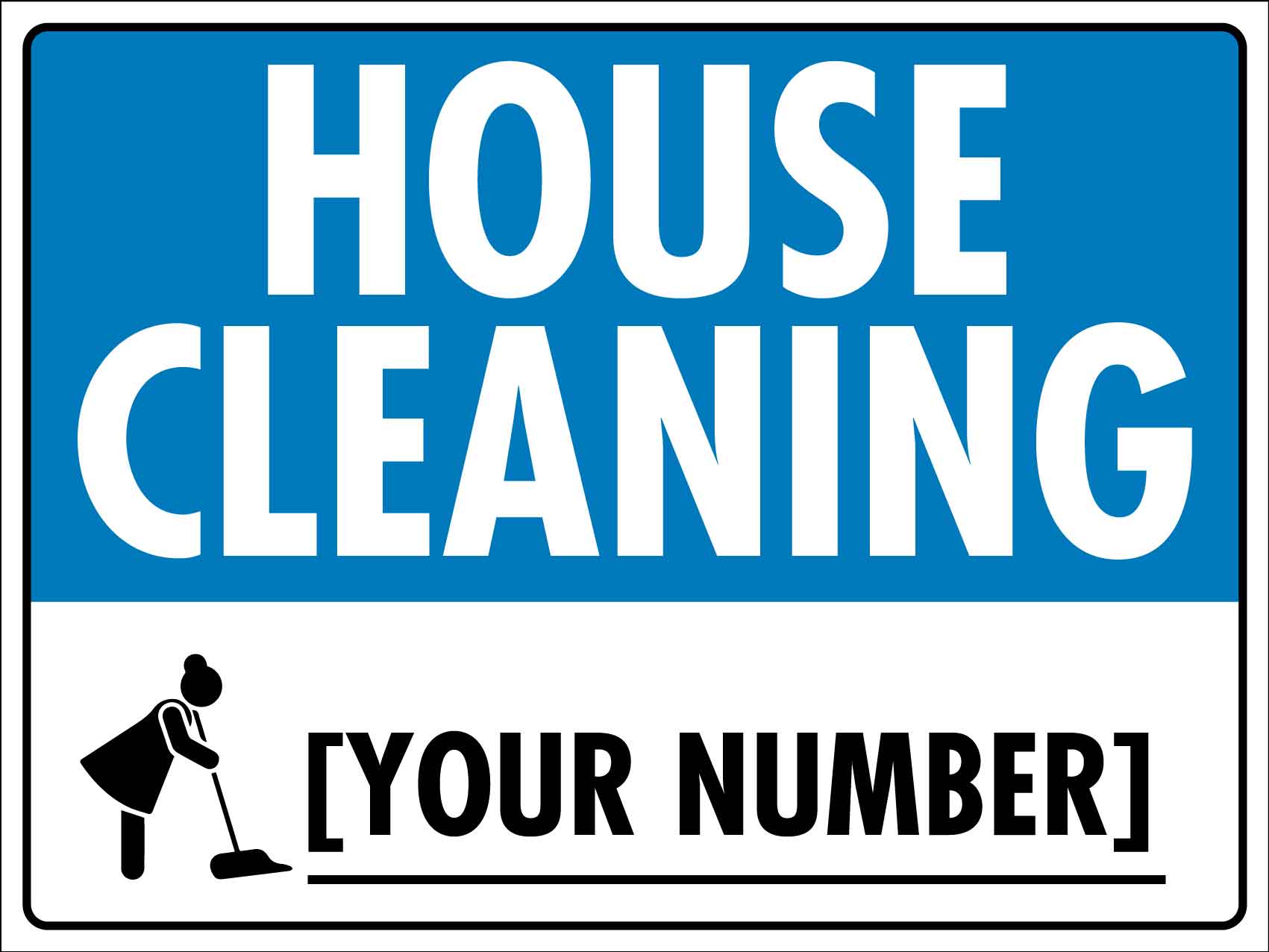 House Cleaning Sign - New Signs